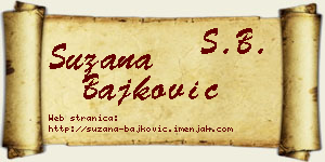 Suzana Bajković vizit kartica